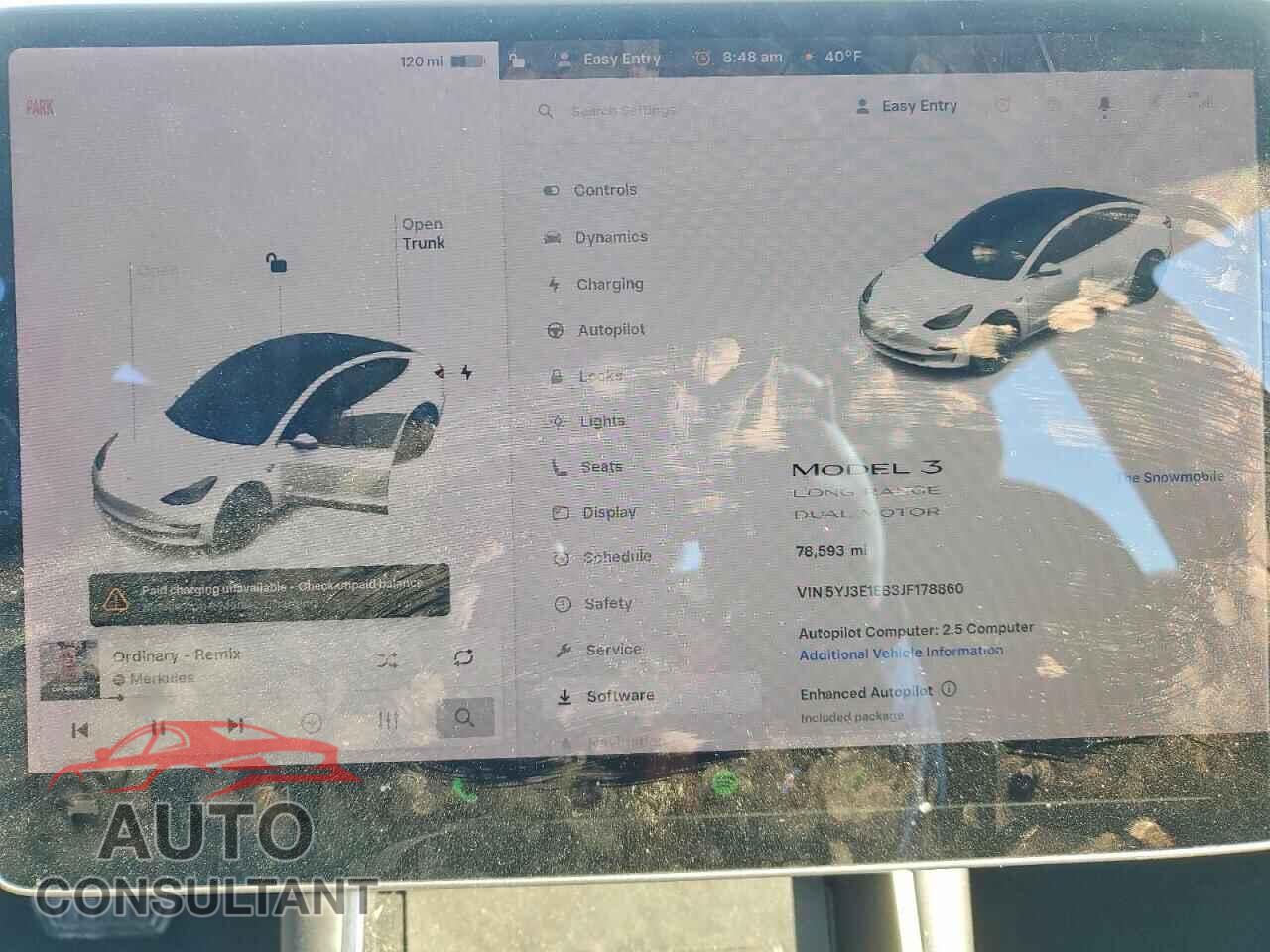 TESLA MODEL 3 2018 - 5YJ3E1EB3JF178860