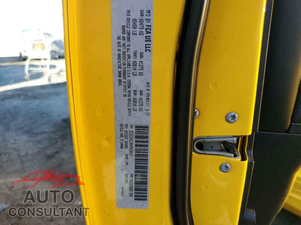 DODGE CHARGER 2017 - 2C3CDXGJ0HH543417