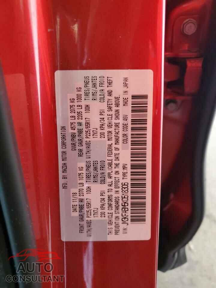 MAZDA CX-5 2019 - JM3KFABM5K0518306