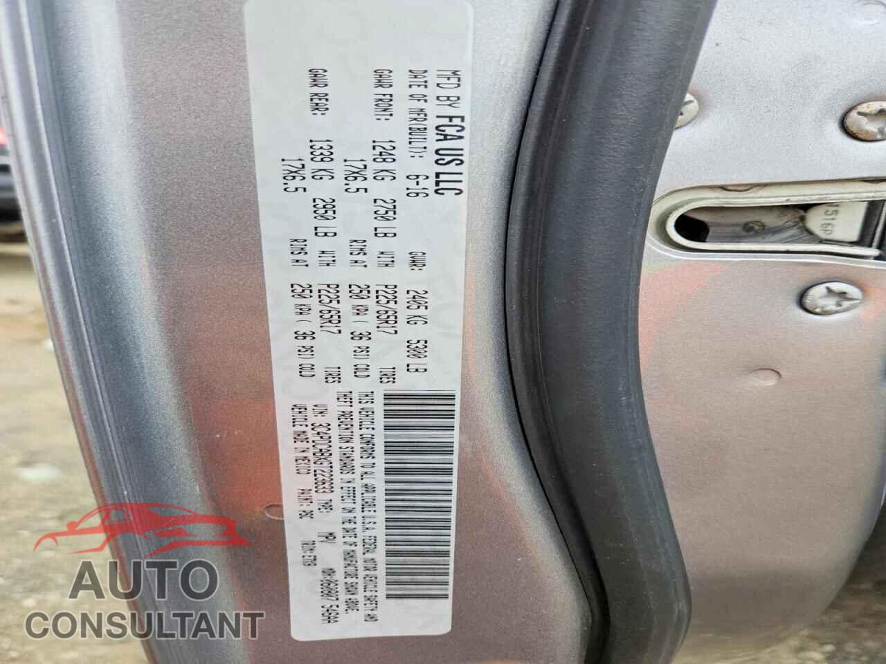DODGE JOURNEY 2016 - 3C4PDCABXGT223633