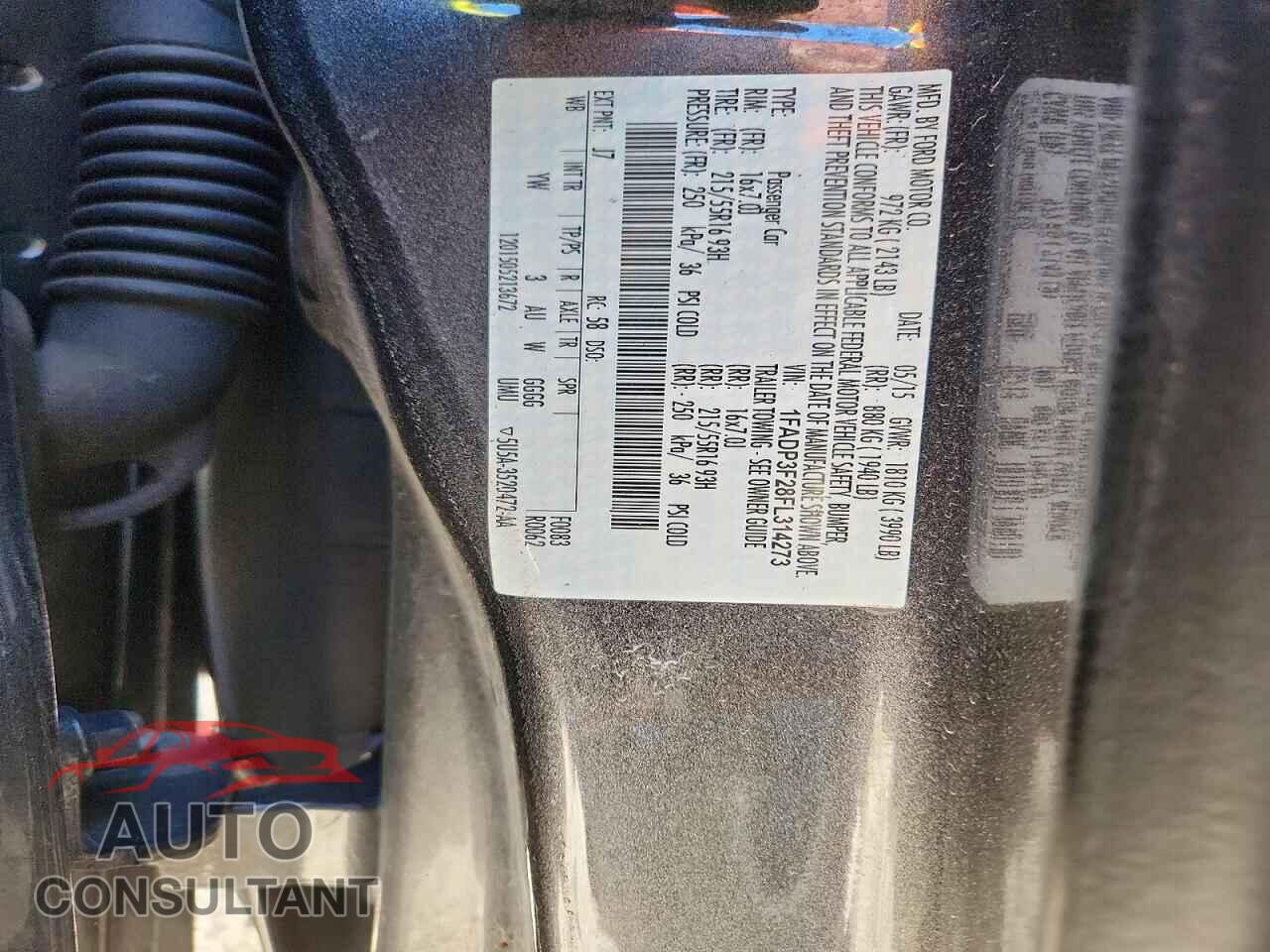 FORD FOCUS 2015 - 1FADP3F28FL314273