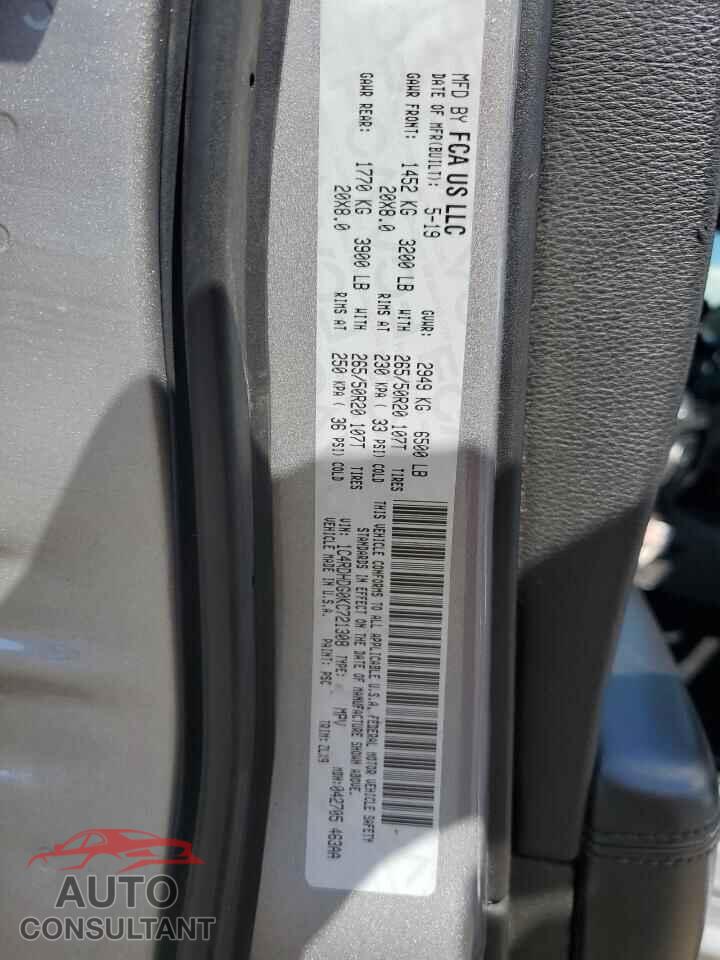DODGE DURANGO 2019 - 1C4RDHDG0KC721308