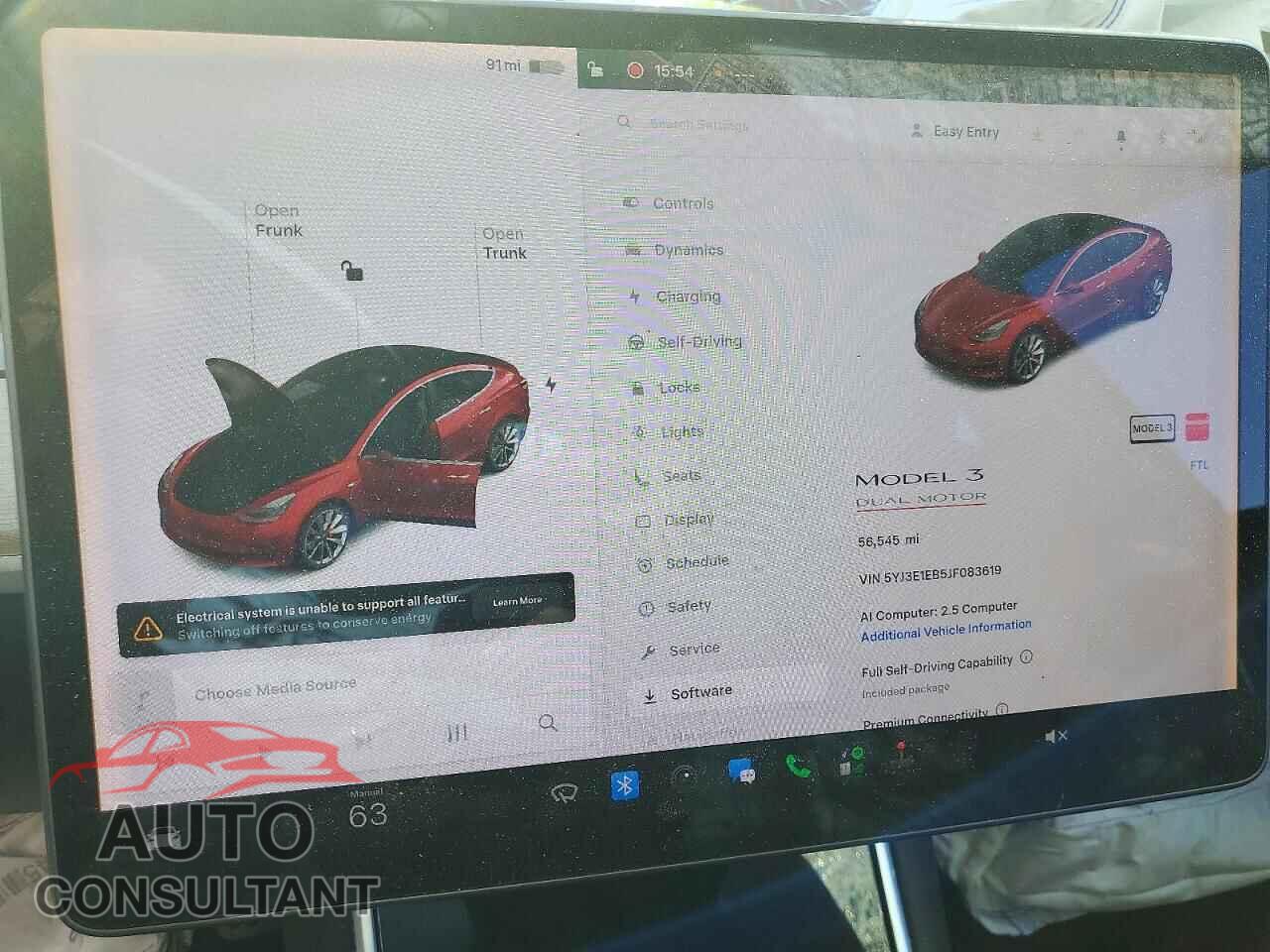 TESLA MODEL 3 2018 - 5YJ3E1EB5JF083619
