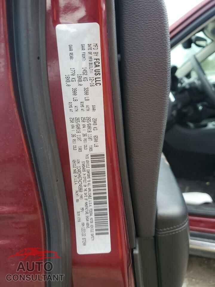 DODGE DURANGO 2017 - 1C4RDHAG7HC745960