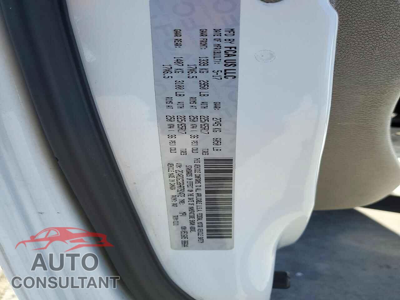 DODGE CARAVAN 2017 - 2C4RDGCG6HR791472