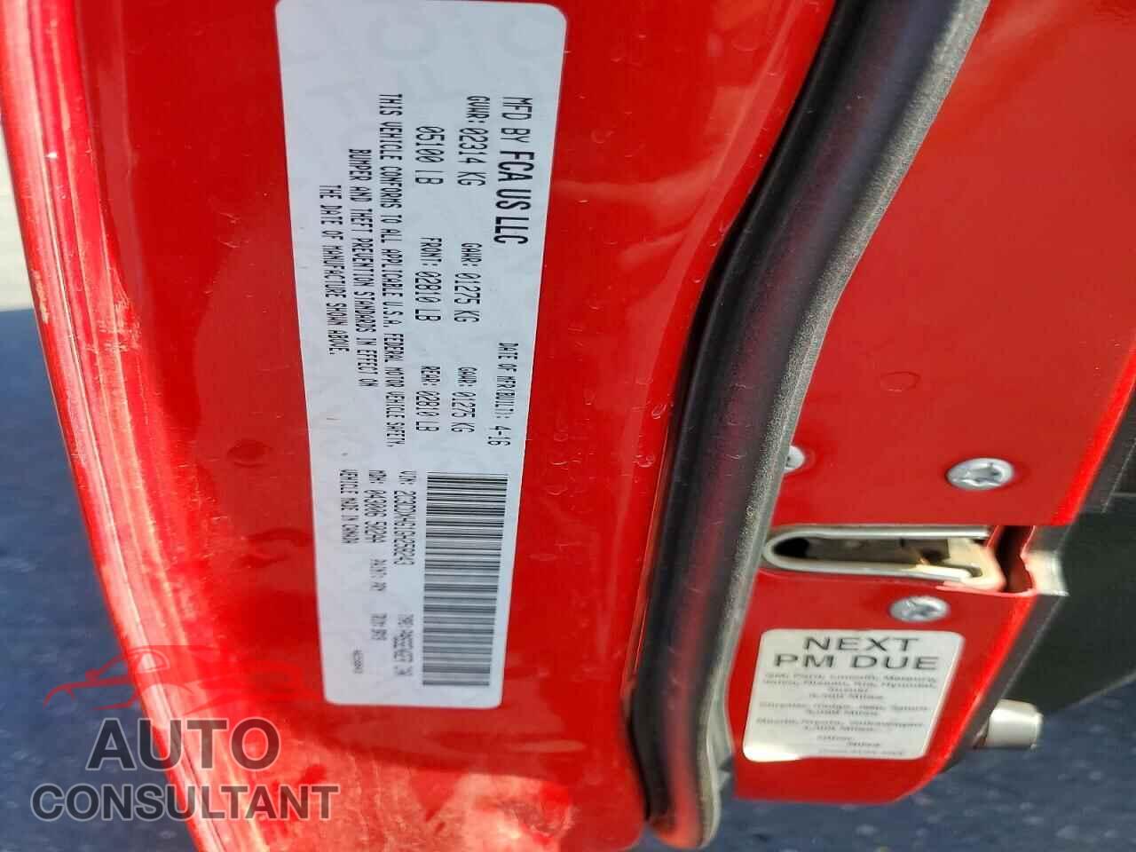 DODGE CHARGER 2016 - 2C3CDXHG1GH258243
