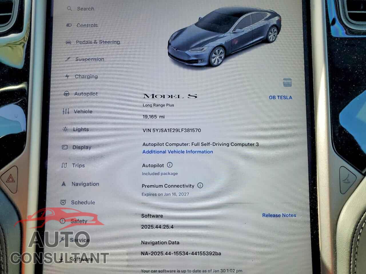 TESLA MODEL S 2020 - 5YJSA1E29LF381570
