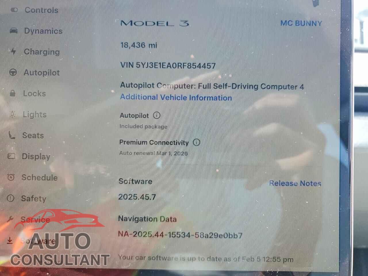 TESLA MODEL 3 2024 - 5YJ3E1EA0RF854457