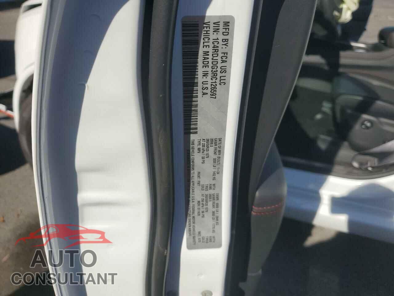 DODGE DURANGO 2024 - 1C4RDJDG3RC126597