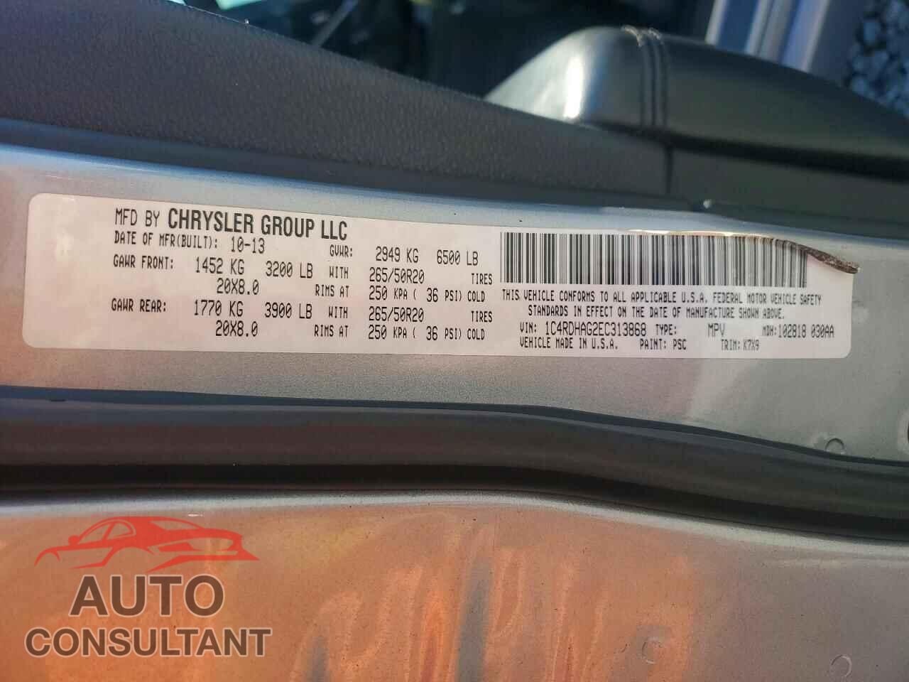 DODGE DURANGO 2014 - 1C4RDHAG2EC313868
