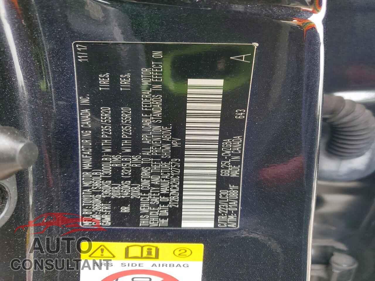 LEXUS RX350 2017 - 2T2BZMCA2HC127579