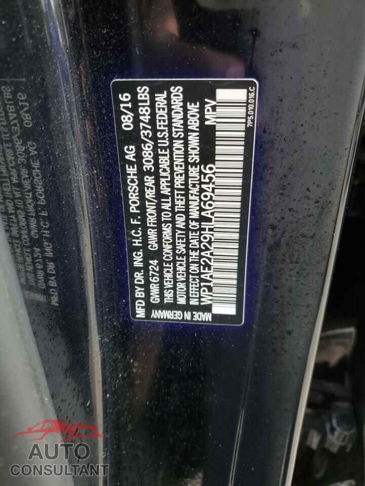 PORSCHE CAYENNE 2017 - WP1AE2A29HLA69456