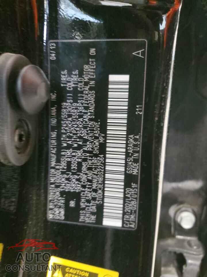 TOYOTA HIGHLANDER 2013 - 5TDDK3EH8DS227564