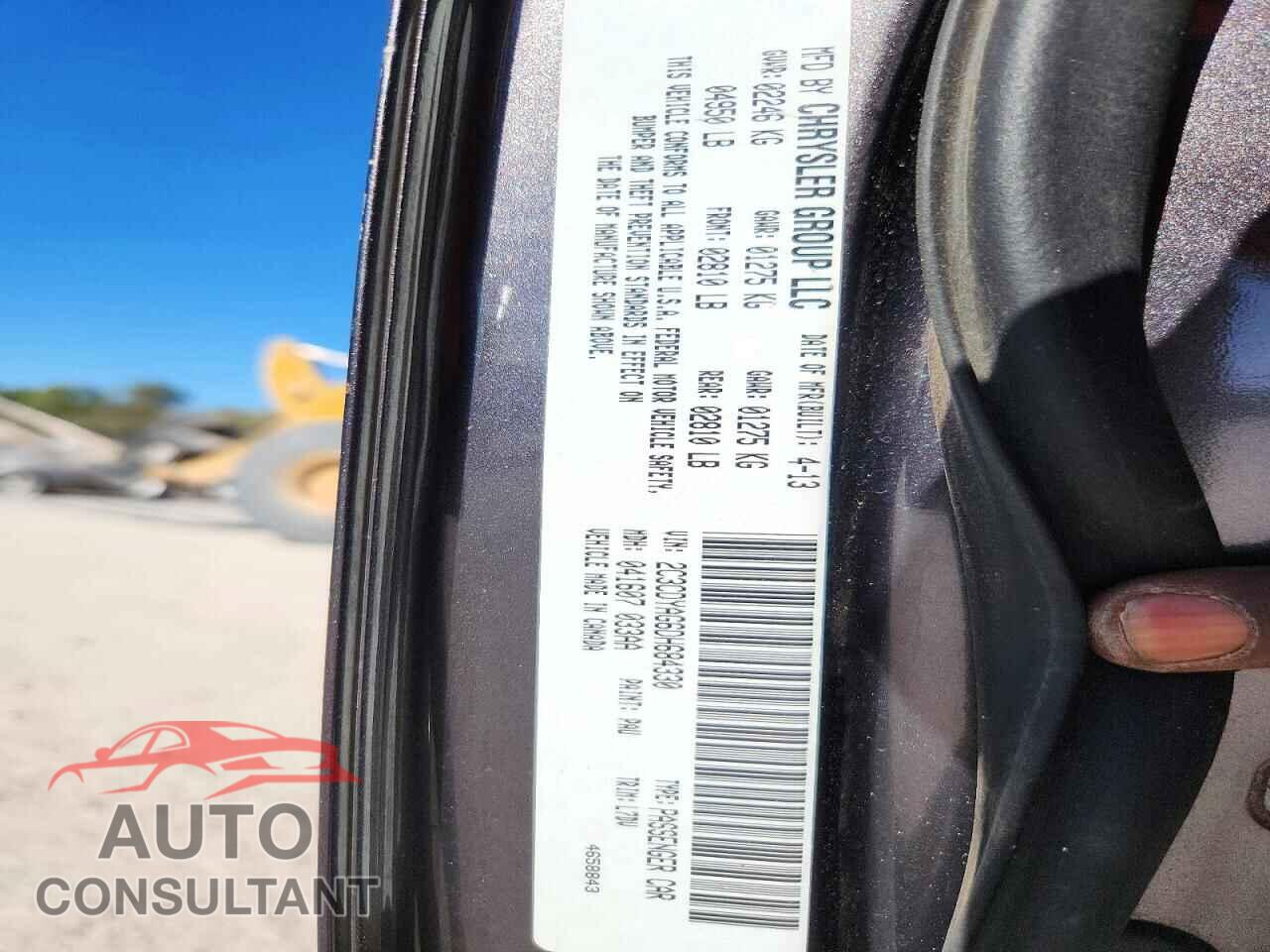 DODGE CHALLENGER 2013 - 2C3CDYAG6DH684330