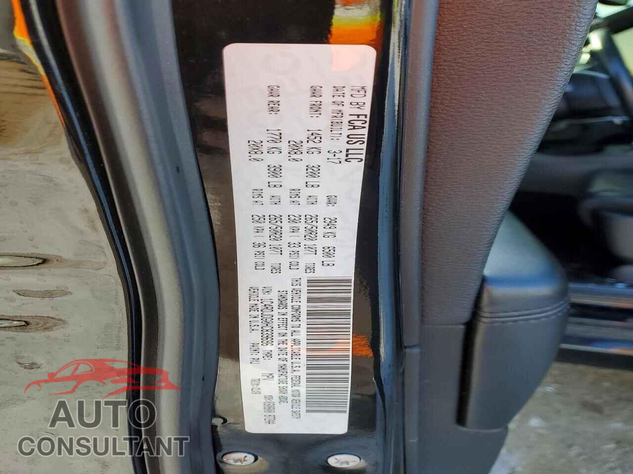 DODGE DURANGO 2017 - 1C4RDJDG0HC839696