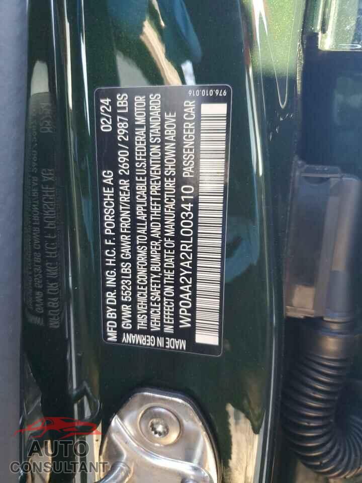 PORSCHE PANAMERA 2024 - WP0AA2YA2RL003410