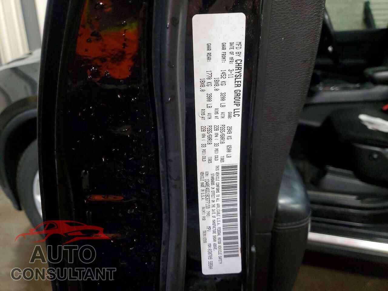 DODGE DURANGO 2011 - 1D4RE4GG1BC677159