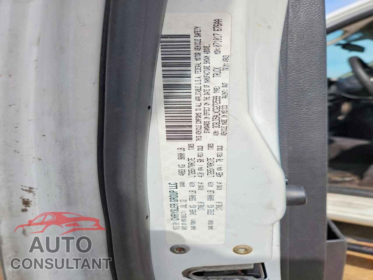 DODGE RAM 2500 2012 - 3C6LD5ALXCG272599