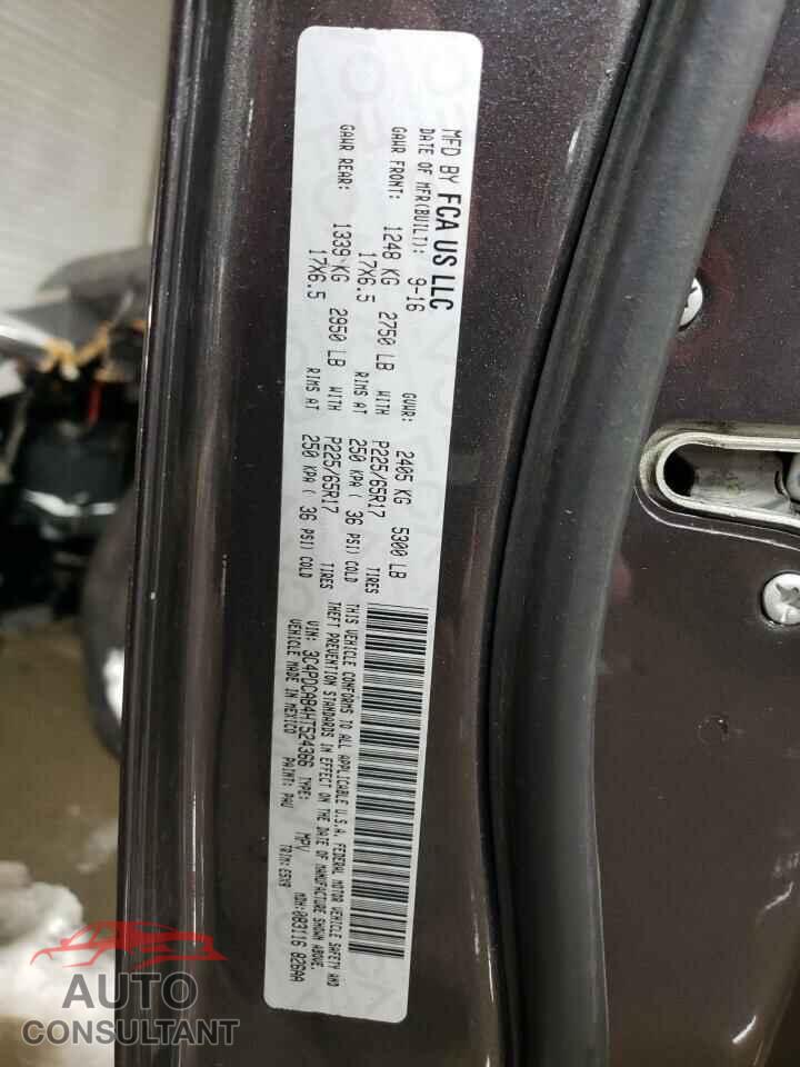 DODGE JOURNEY 2017 - 3C4PDCAB4HT524366