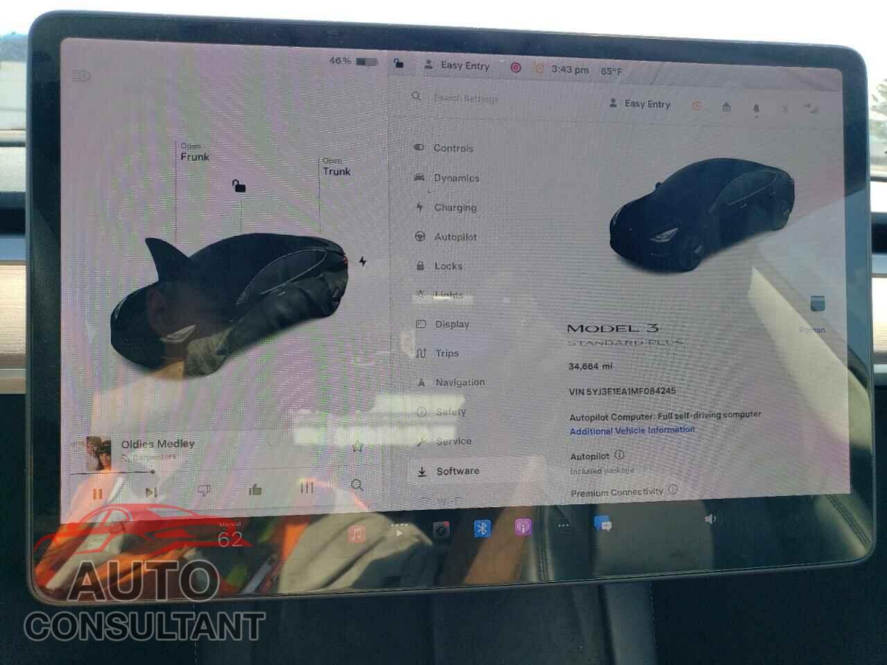 TESLA MODEL 3 2021 - 5YJ3E1EA1MF084245