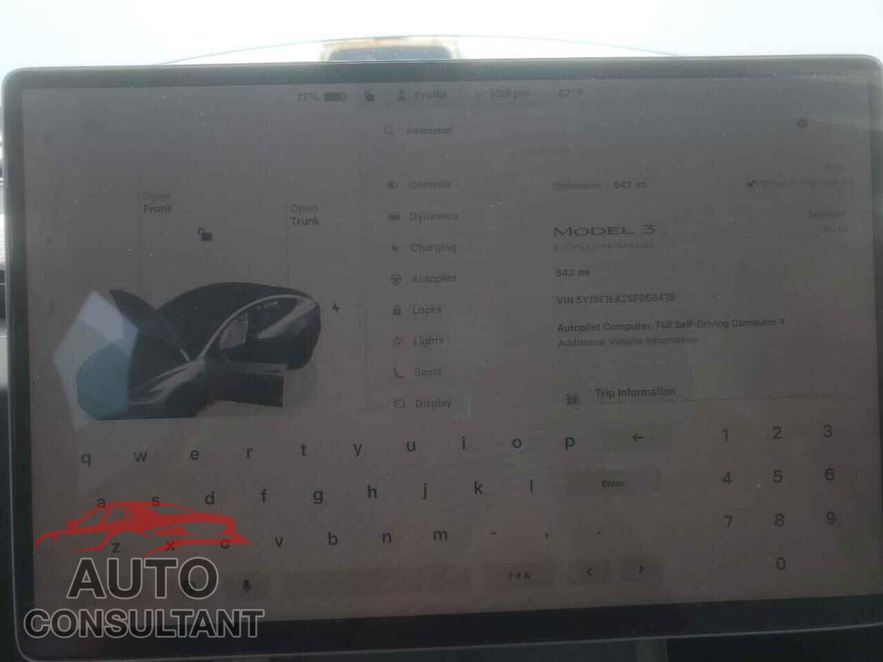 TESLA MODEL 3 2025 - 5YJ3E1EA2SF058475