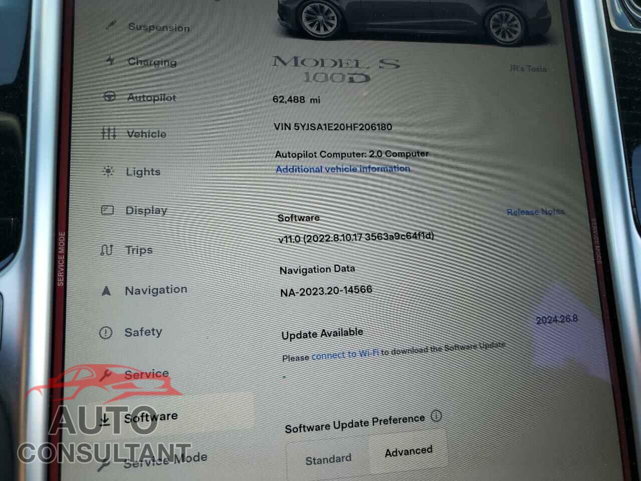 TESLA MODEL S 2017 - 5YJSA1E20HF206180