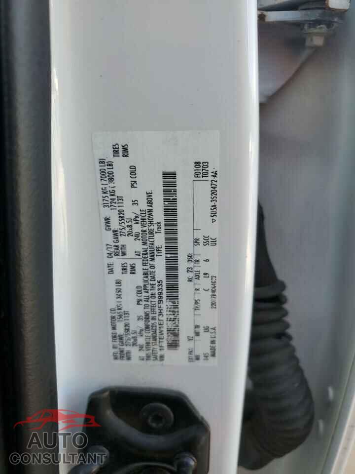 FORD F-150 2017 - 1FTEW1EF3HFB99335