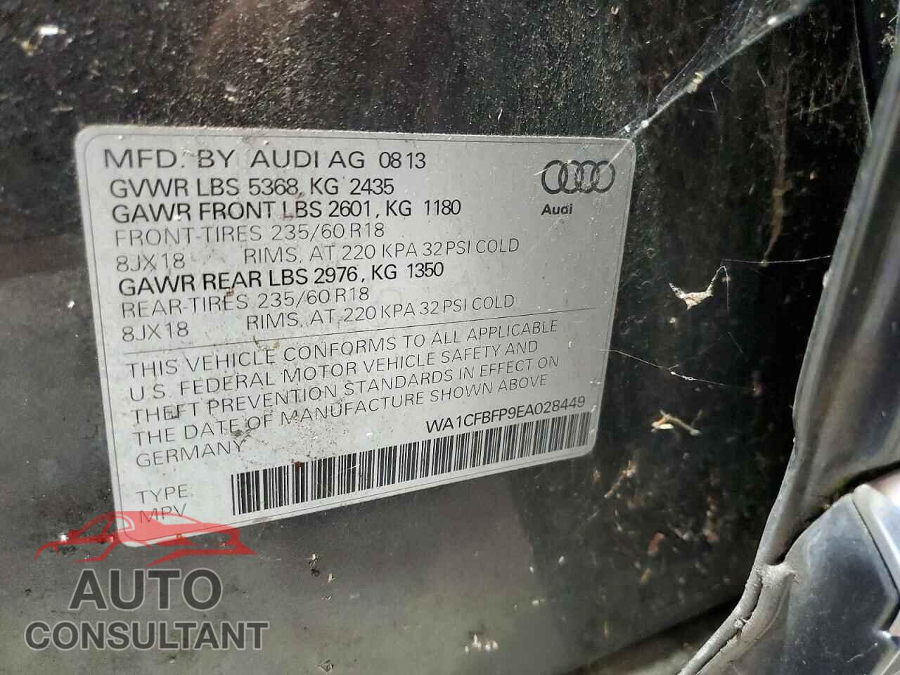 AUDI Q5 2014 - WA1CFBFP9EA028449