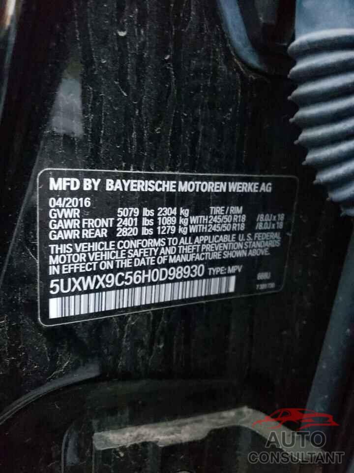 BMW X3 2017 - 5UXWX9C56H0D98930