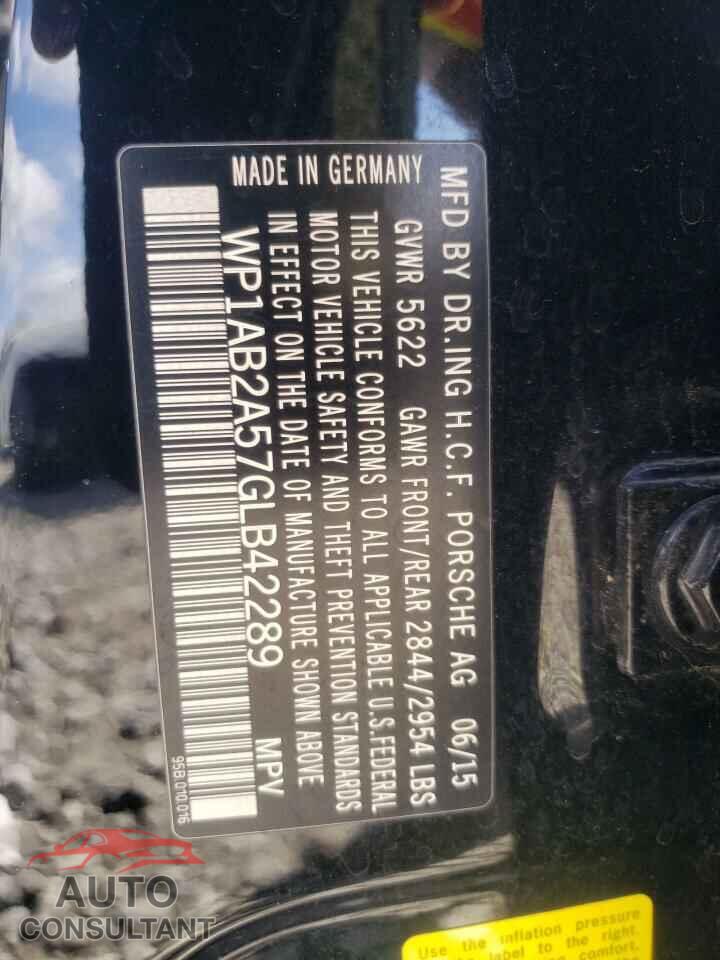 PORSCHE MACAN 2016 - WP1AB2A57GLB42289