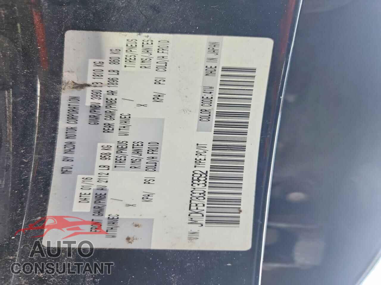 MAZDA CX-3 2016 - JM1DKFB78G0133592
