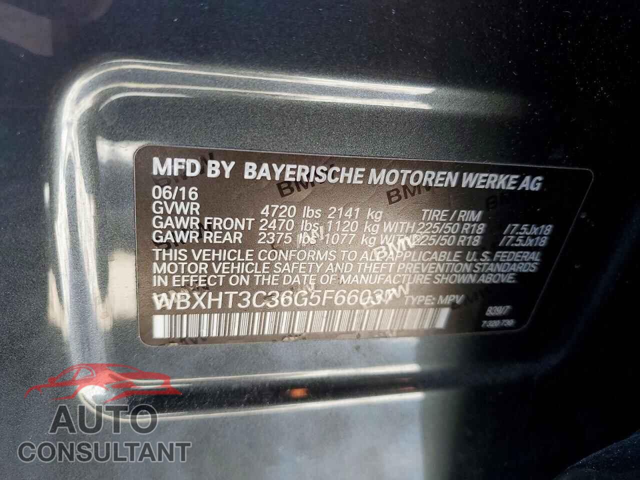 BMW X1 2016 - WBXHT3C36G5F66037