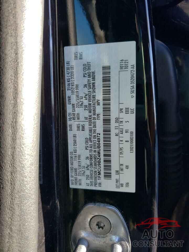 FORD ESCAPE 2021 - 1FMCU9BZ4MUB04972