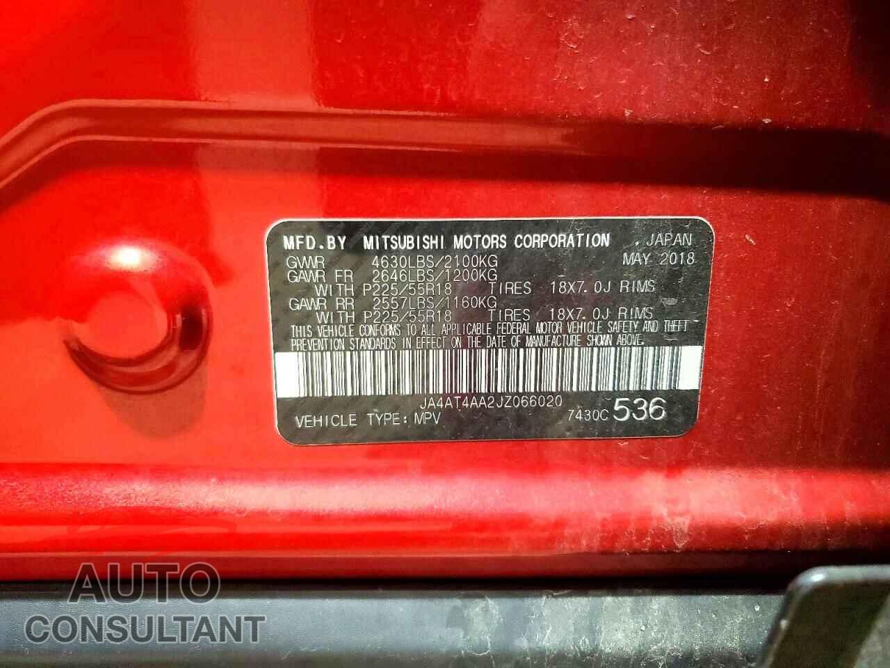 MITSUBISHI ECLIPSE 2018 - JA4AT4AA2JZ066020