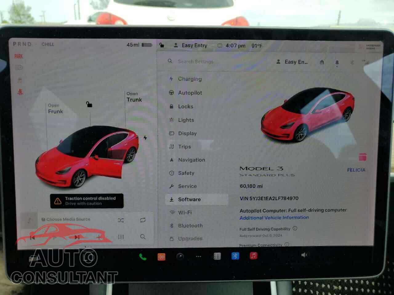 TESLA MODEL 3 2020 - 5YJ3E1EA2LF784970