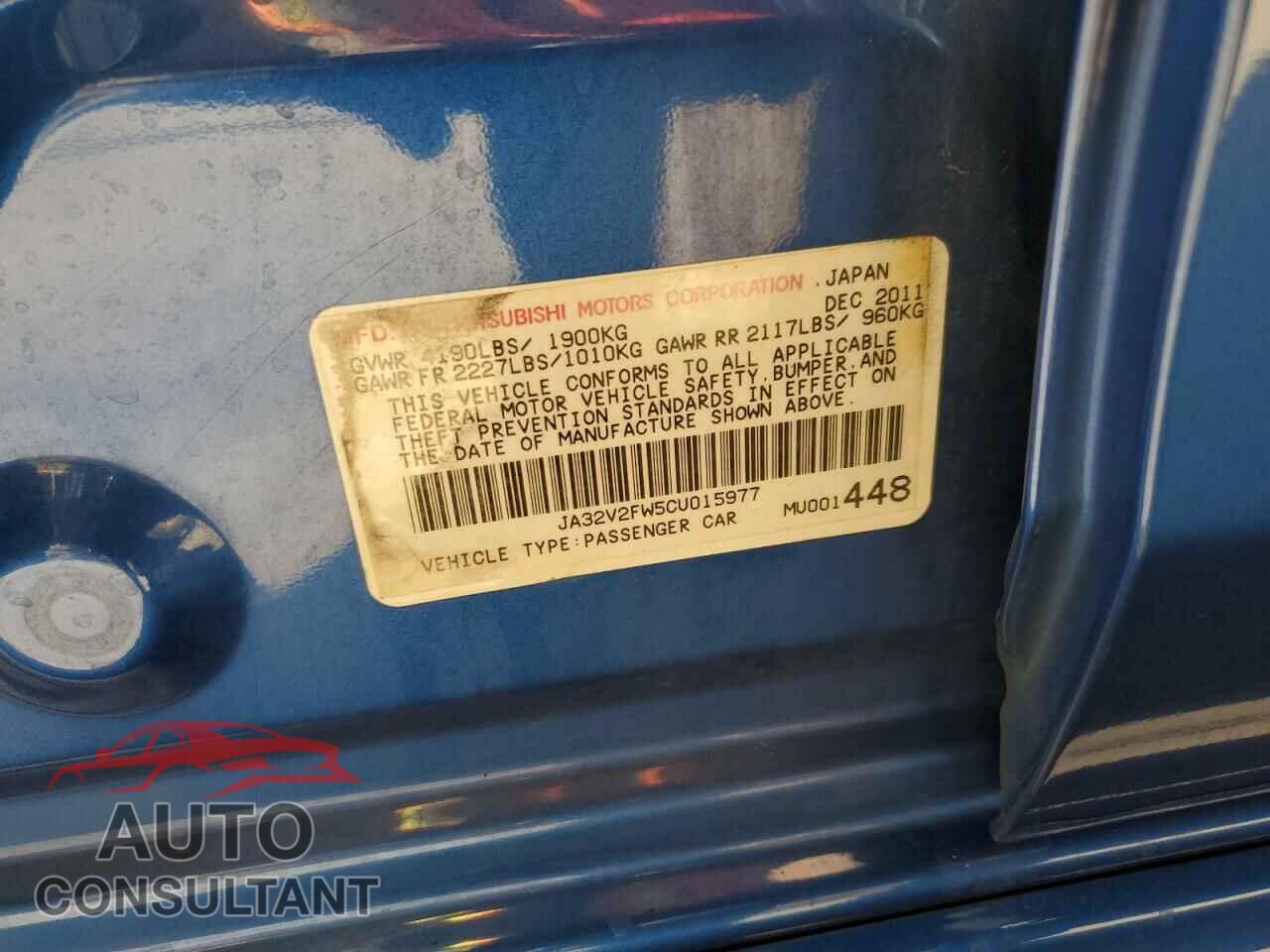 MITSUBISHI LANCER 2012 - JA32V2FW5CU015977