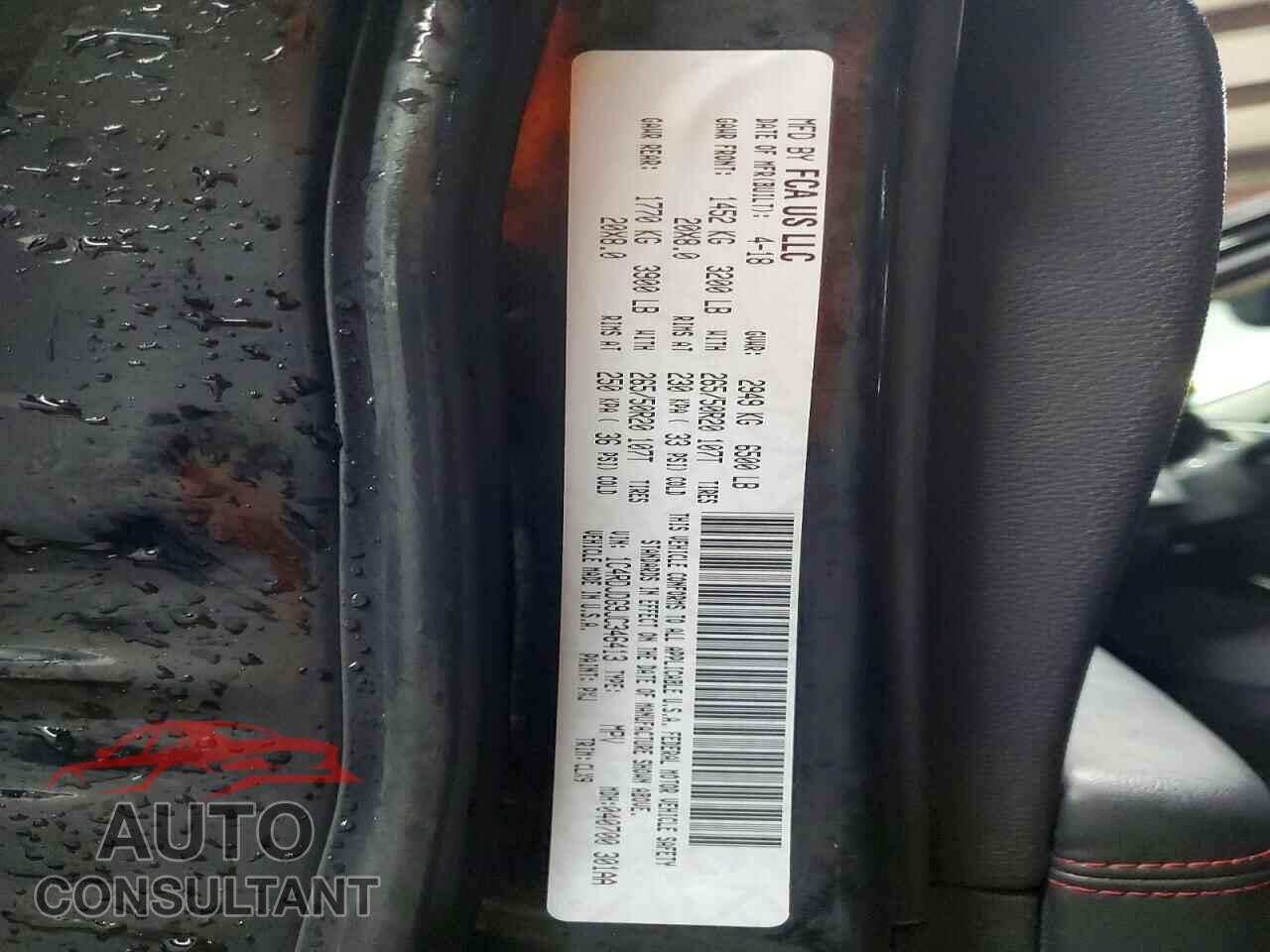 DODGE DURANGO 2018 - 1C4RDJDG9JC346413