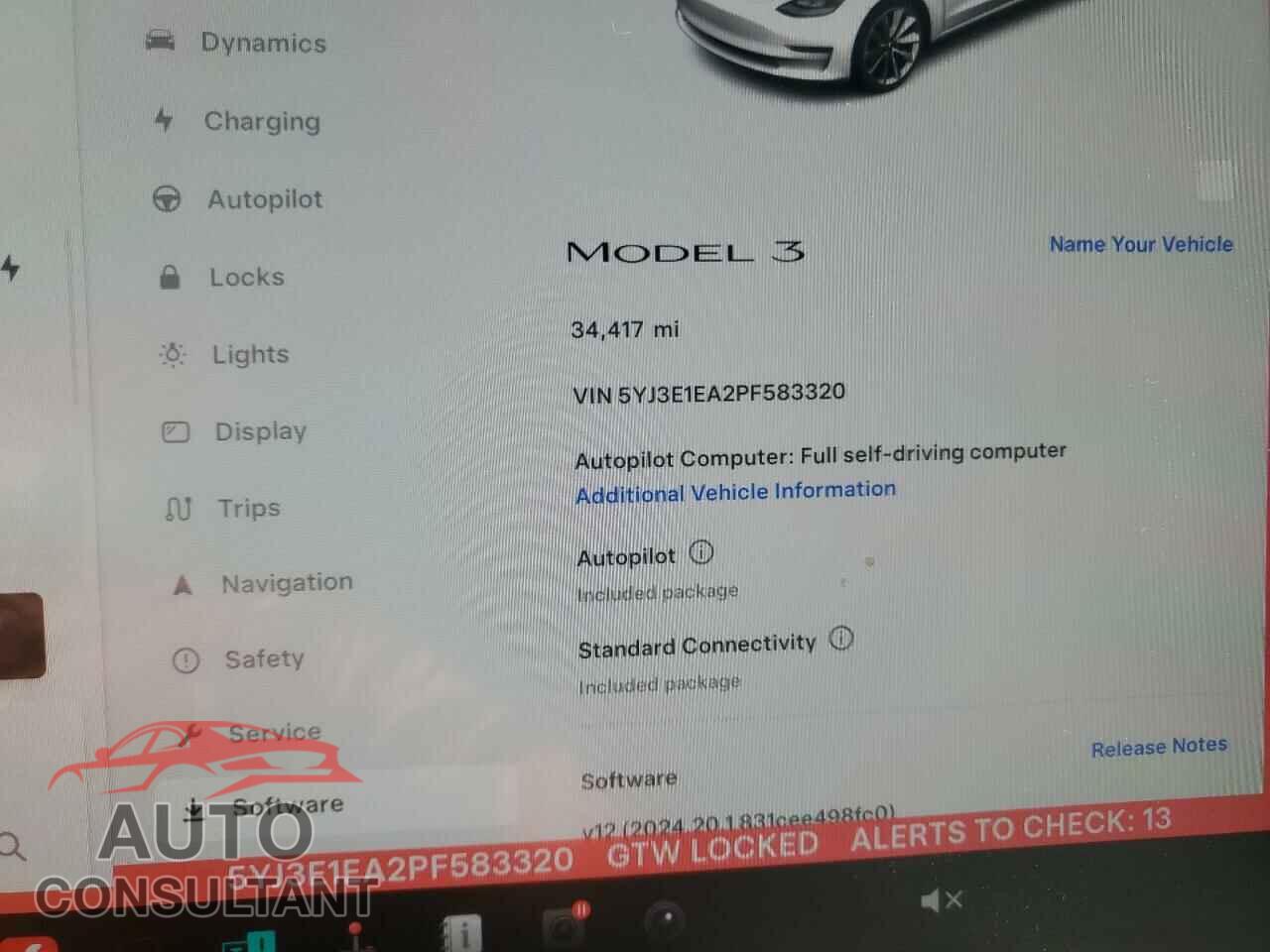 TESLA MODEL 3 2023 - 5YJ3E1EA2PF583320