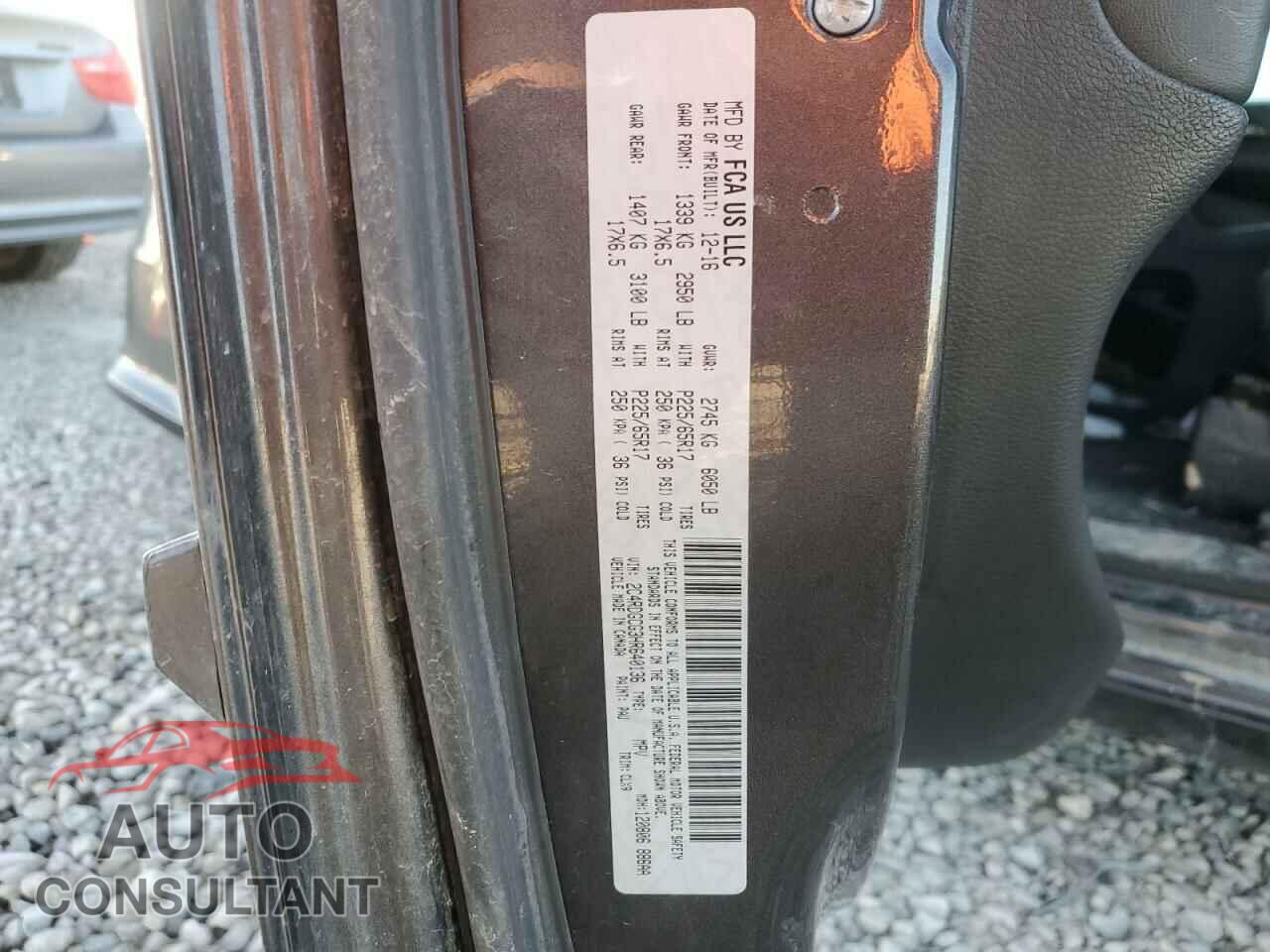 DODGE CARAVAN 2017 - 2C4RDGCG3HR640136