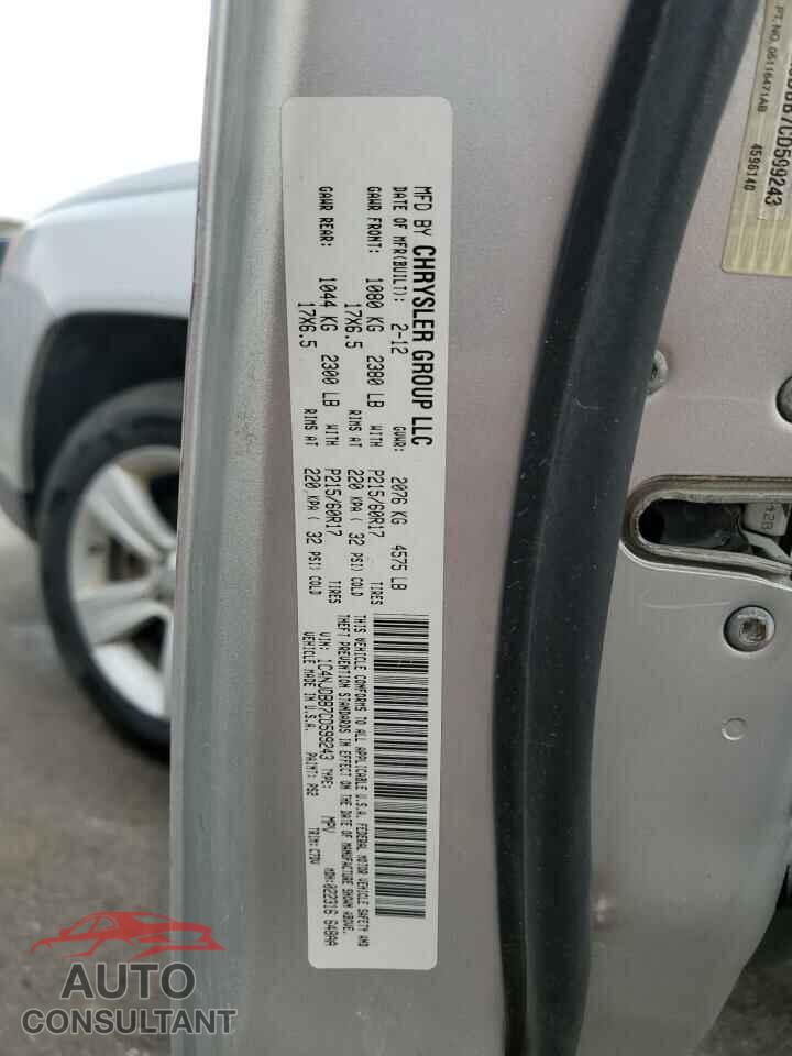 JEEP COMPASS 2012 - 1C4NJDBB7CD599243