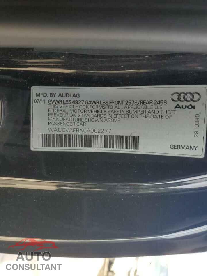 AUDI S5/RS5 2012 - WAUCVAFRXCA002277