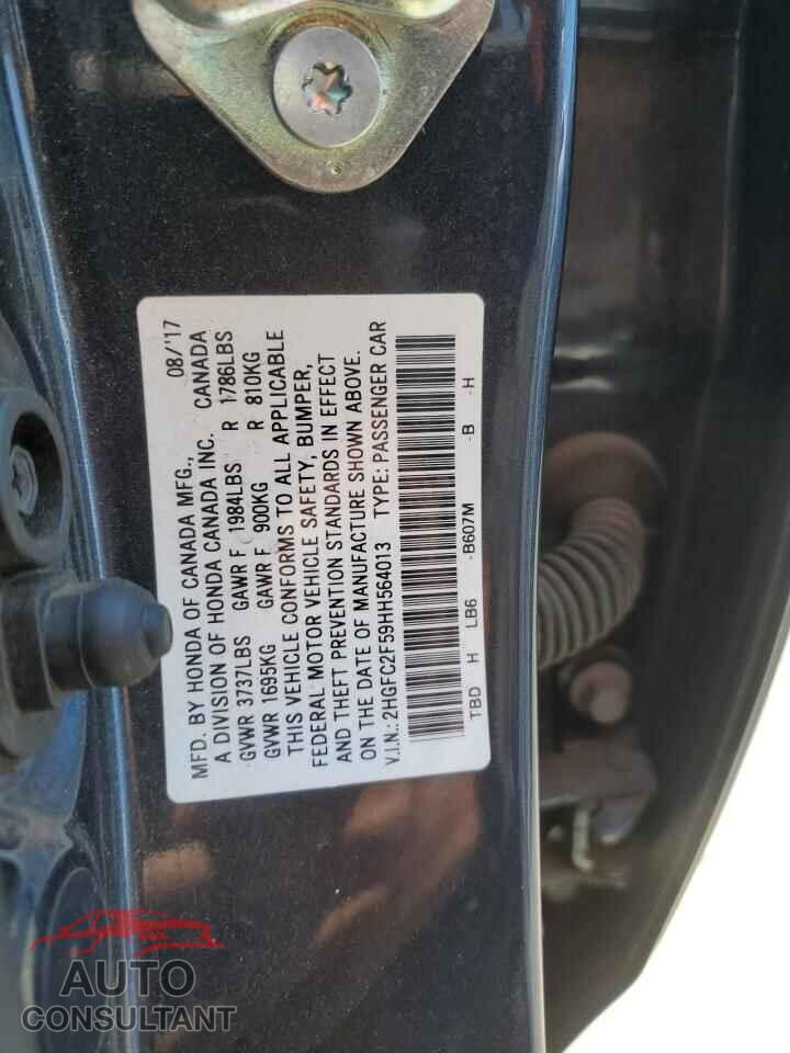 HONDA CIVIC 2017 - 2HGFC2F59HH564013