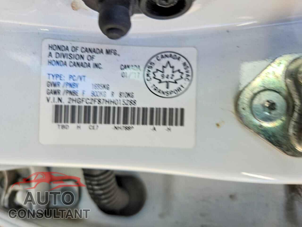 HONDA CIVIC 2017 - 2HGFC2F87HH015288