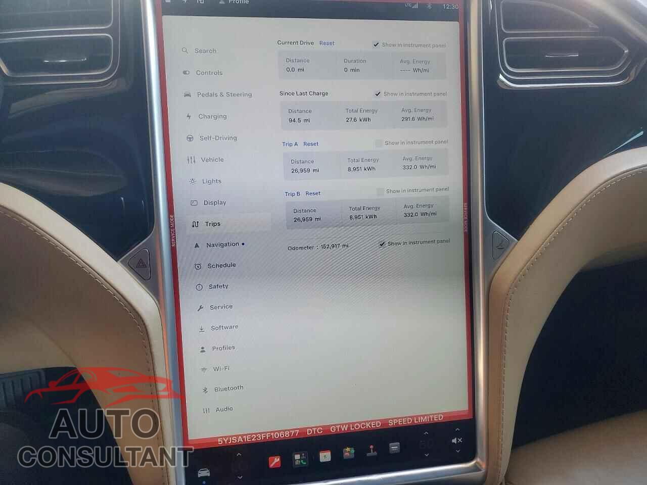 TESLA MODEL S 2015 - 5YJSA1E23FF106877