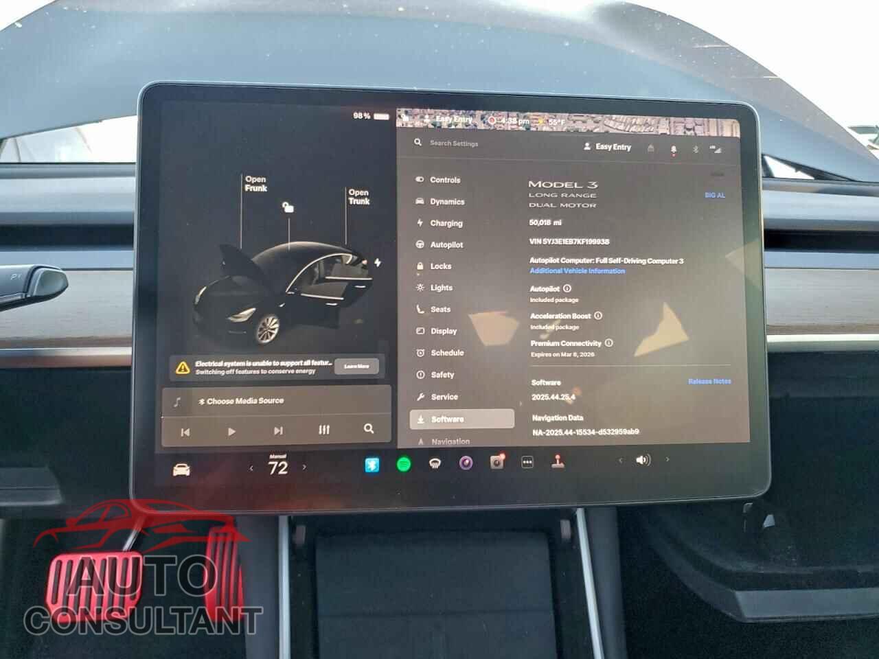 TESLA MODEL 3 2019 - 5YJ3E1EB7KF199938