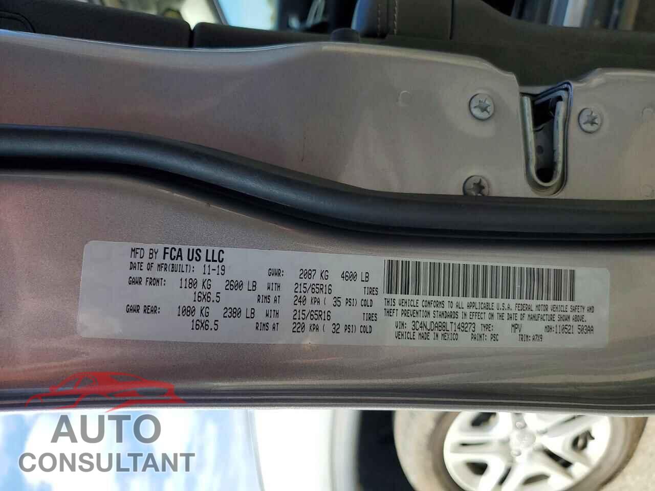 JEEP COMPASS 2020 - 3C4NJDAB8LT149273