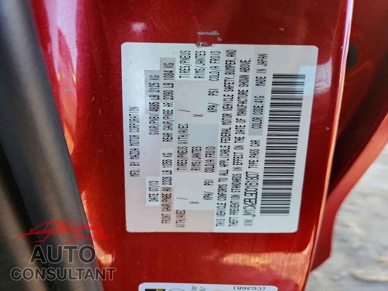 MAZDA 5 2013 - JM1CW2BL9D0161807