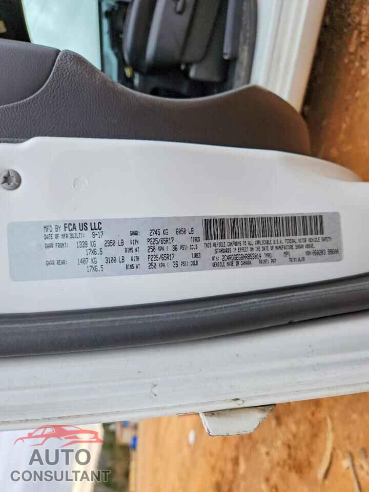 DODGE CARAVAN 2017 - 2C4RDGEG6HR853014