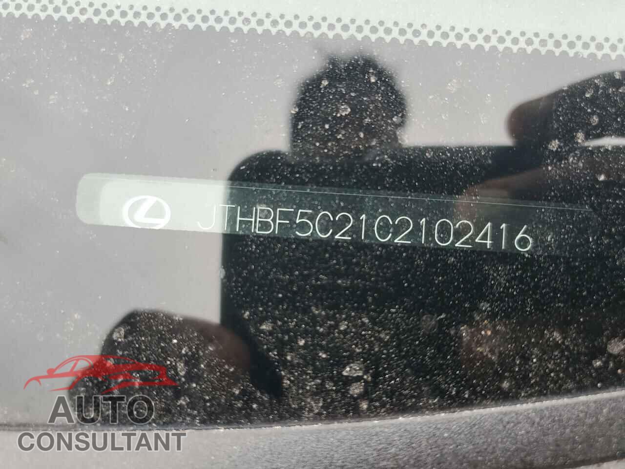 LEXUS IS 2012 - JTHBF5C21C2102416