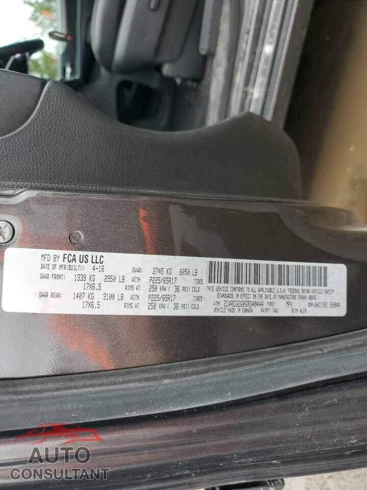 DODGE CARAVAN 2016 - 2C4RDGEG0GR349444